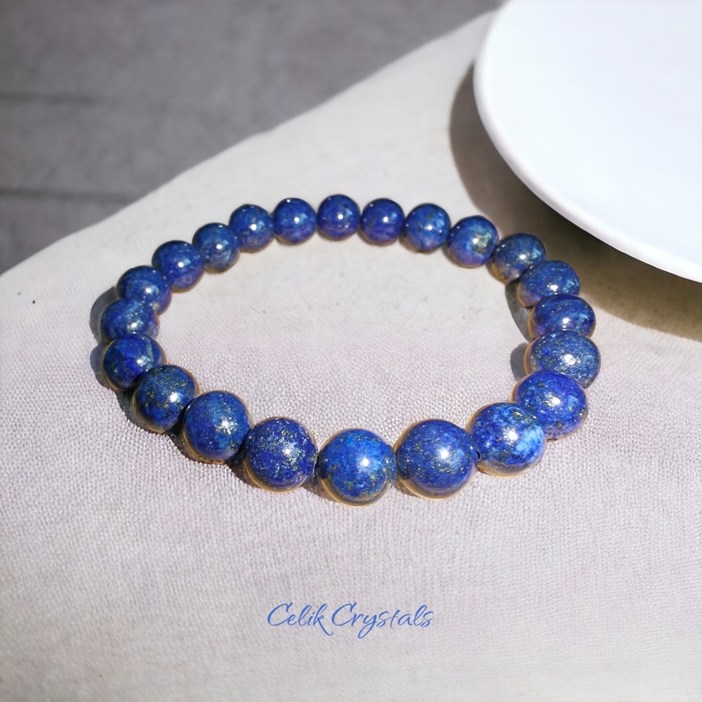 LAPIS Lazuli Bracelet - Authentic Stones - 10mm - Unisex Healing Bracelet
